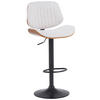 BARHOCKER Stoff walnuss/creme - Walnussfarben/Creme, Textil/Metall (50/94/50cm) - CLP