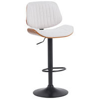 BARHOCKER Stoff walnuss/creme - Walnussfarben/Creme, Textil/Metall (50/94/50cm) - CLP