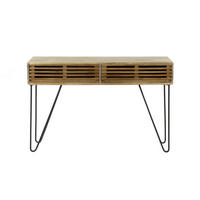KONSOLENTISCH SWEAK Braun Holz - Schwarz/Braun, Holz (30/120/77cm) - KAWOLA