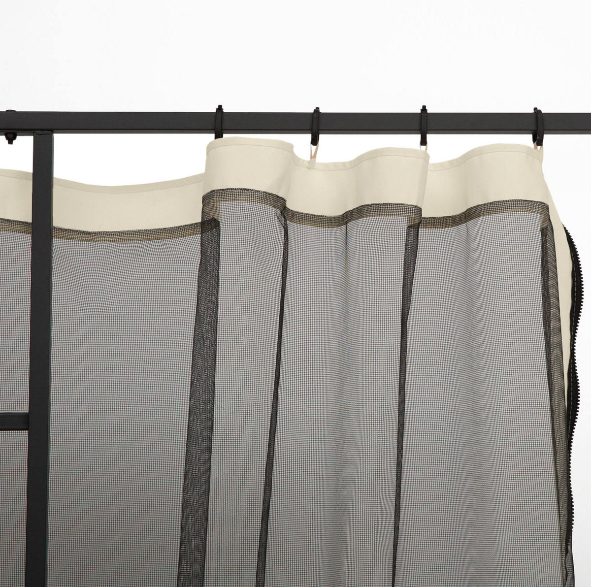 PAVILLON 300/300 cm schwarz aus Polyester für 3x3 Pavillons - Schwarz, Textil (207/1/302cm) - OKWISH