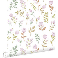 TAPETE Blumen 50 x 900 cm - Weiß, Papier (50/0.1cm) - ESTAhome
