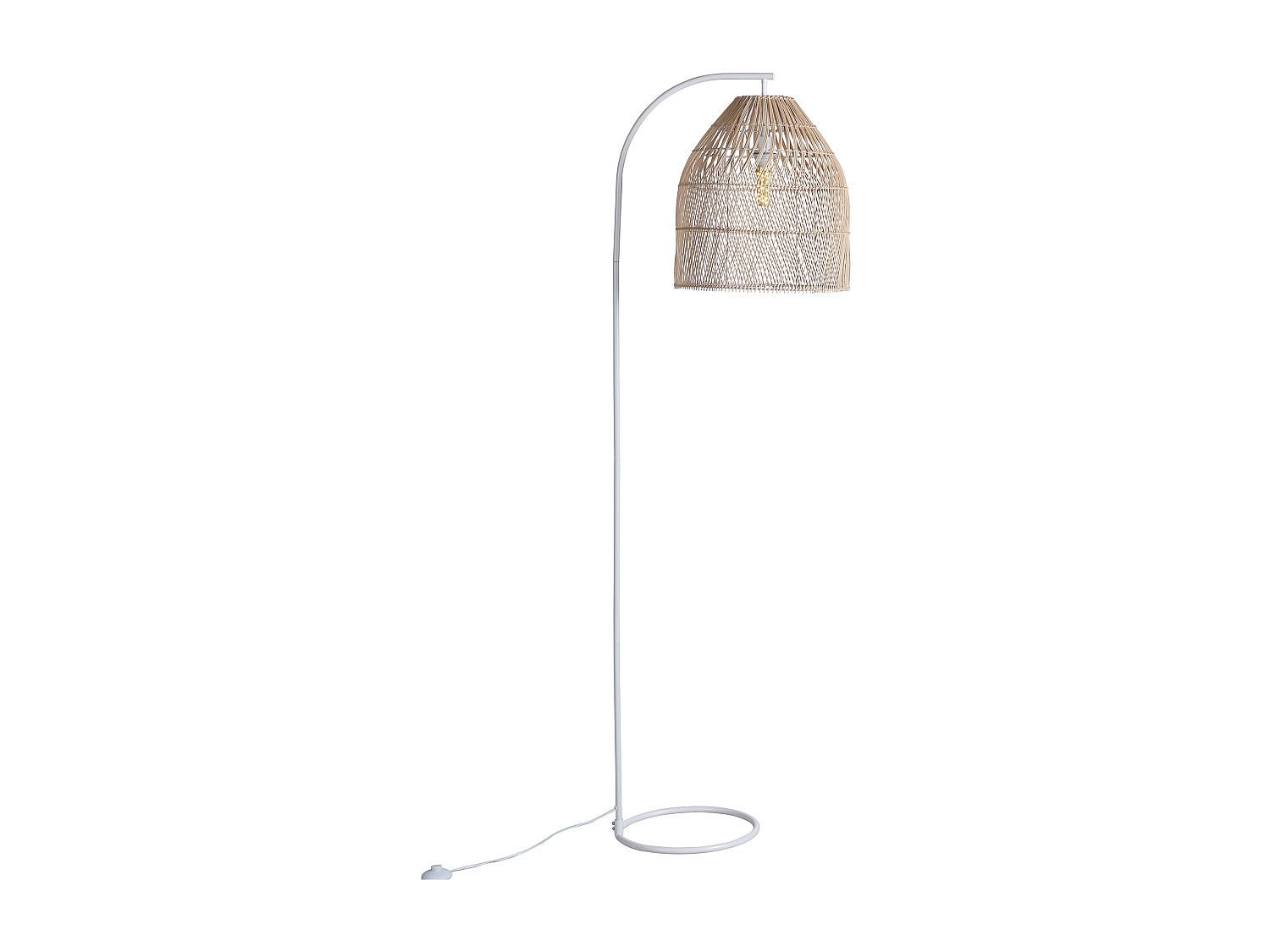 STEHLEUCHTE - 55 cm x 40 cm - metall - naturfarben hell, weiß Parnaiba - Naturfarben/Weiß, Metall (40/55/177cm) - Vente-Unique