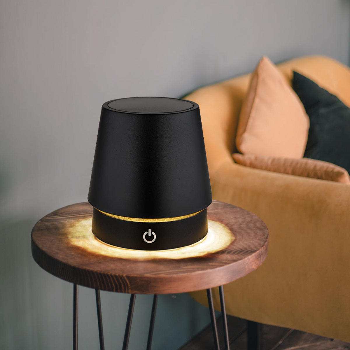 LED TISCHLEUCHTE Carlos Schwarz - Schwarz, Metall (10.6/10.6/28cm) - Globo Lighting