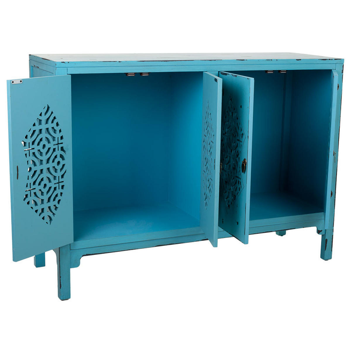 SIDEBOARD aus Holz 120x40x87 cm - Blau, Holz (120/86.5/40cm) - Wanderlust
