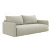 3-SITZER SOFA mit Schlaffunktion Strukturstoff Stoff Beige - Beige/Creme, Kunststoff/Textil (216/86/105cm) - LaMiaSofa