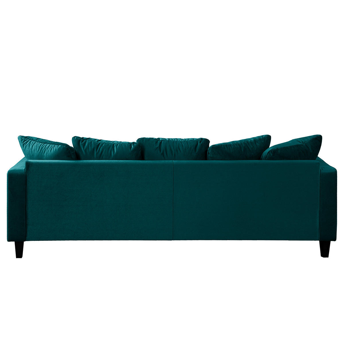 3-SITZER SOFA - Samt - Petrol, Textil (228/85/90cm) - home24