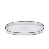 SERVIERTELLER CARACTERE 35,5 cm Kumuluswolke weiss - Weiß, Keramik (21.8/2.5/35.5cm) - Revol Porcelaine France