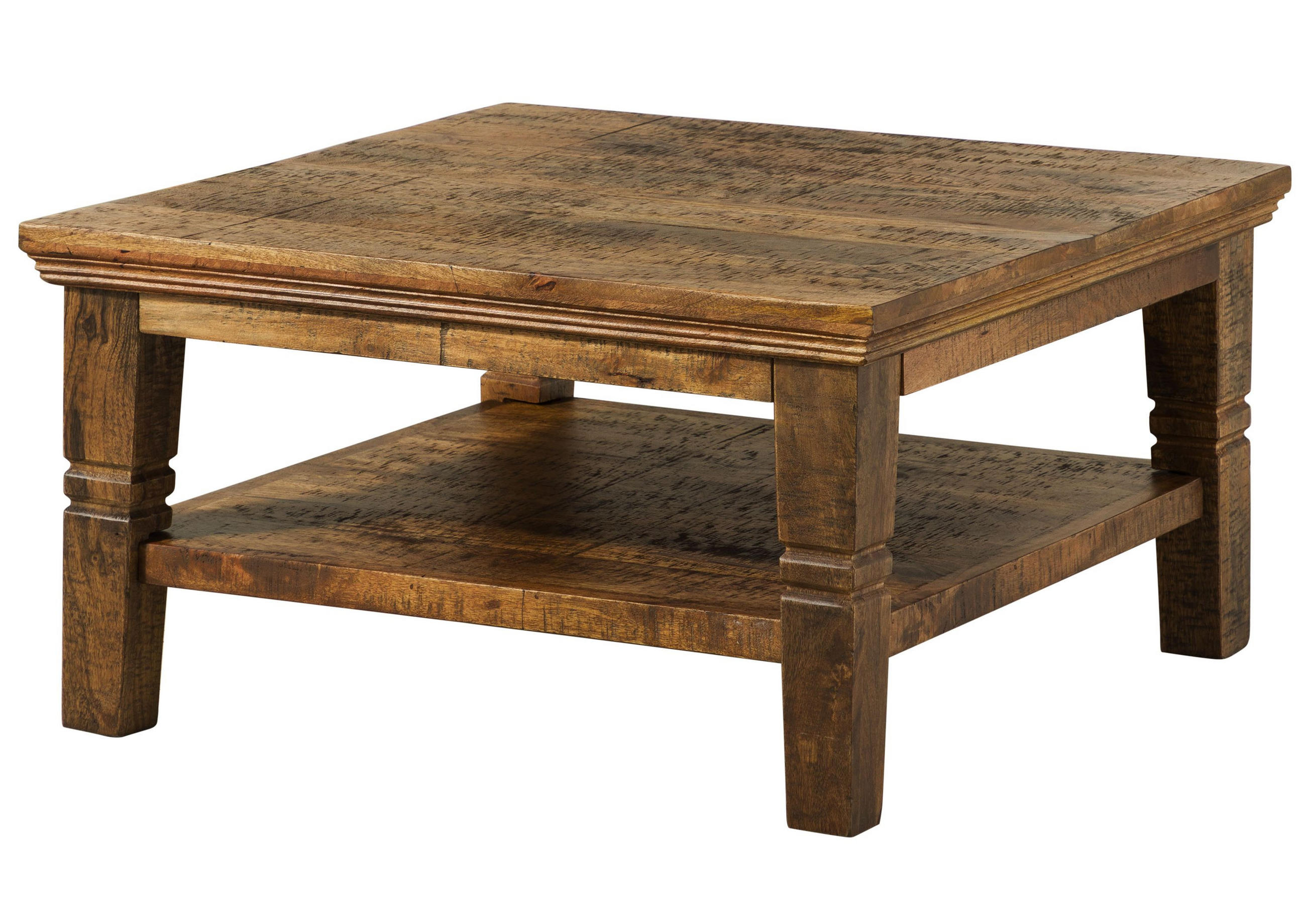 COUCHTISCH Mango 85x85x45 dunkelbraun geölt RODEZ #122 - Dunkelbraun, Holz (85/85/45cm) - Massivmoebel24