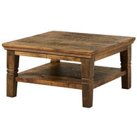 COUCHTISCH Mango 85x85x45 dunkelbraun geölt RODEZ #122 - Dunkelbraun, Holz (85/85/45cm) - Massivmoebel24