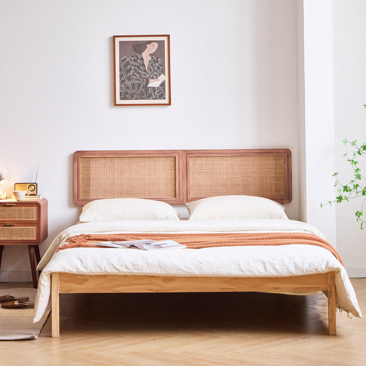 BETTKOPFTEIL Rechteckig Braun 160 x 4 x 108.5 (cm) - Braun, Holz (160/95.5/4cm) - Nordlys