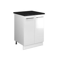 SPÜLENUNTERSCHRANK Fame-Line, Weiß Hochglanz/Weiß, 60 cm - Weiß Hochglanz/Weiß, Holzwerkstoff (60/82/60cm) - Vicco