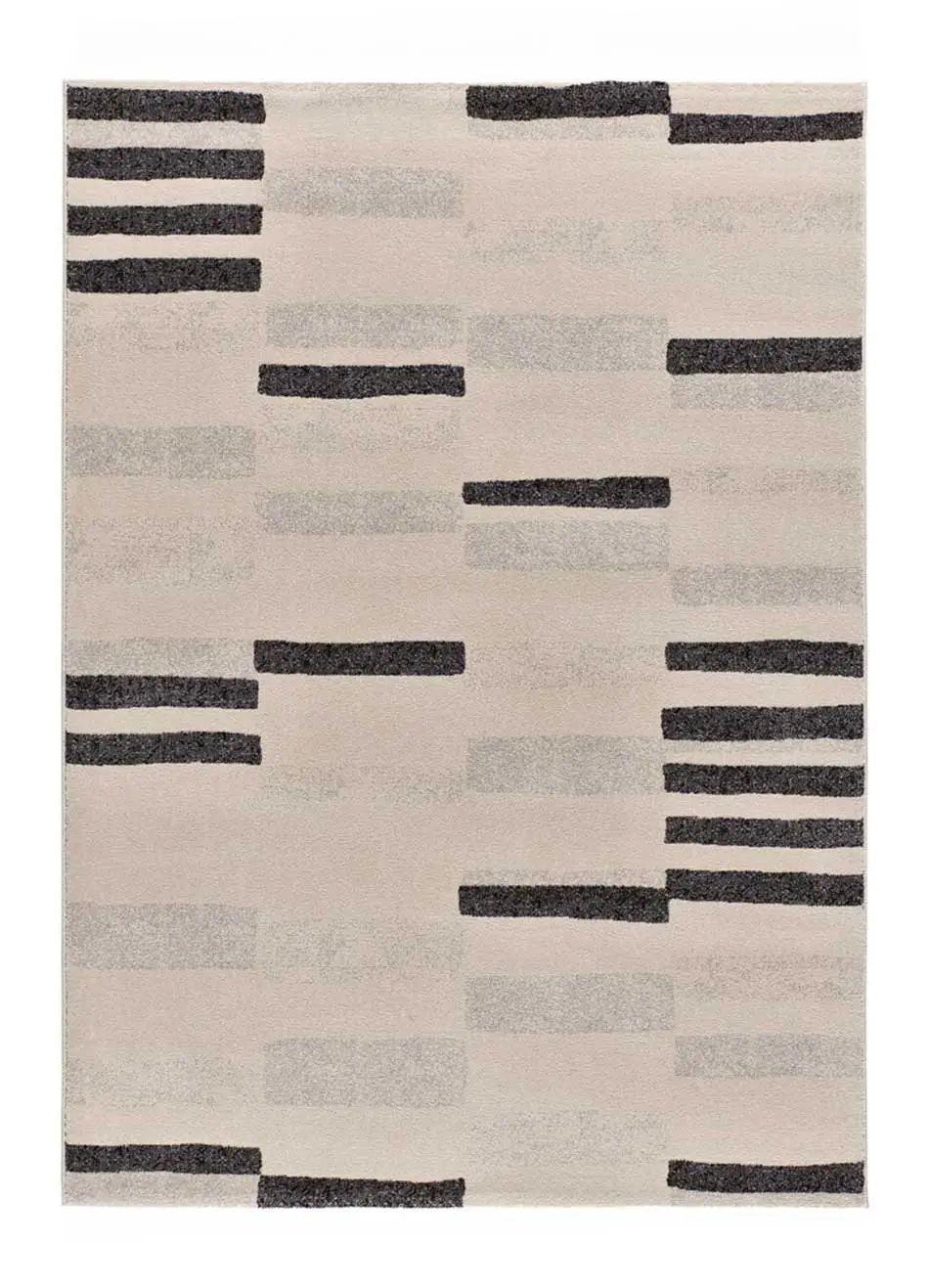 Atticgo Kurzflorteppich Beige, Schwarz 120x180 cm