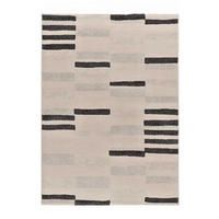 KURZFLORTEPPICH Beige / Schwarz Lessia 160/230 cm - Beige/Schwarz, Naturmaterialien/Textil (160/230cm) - Atticgo