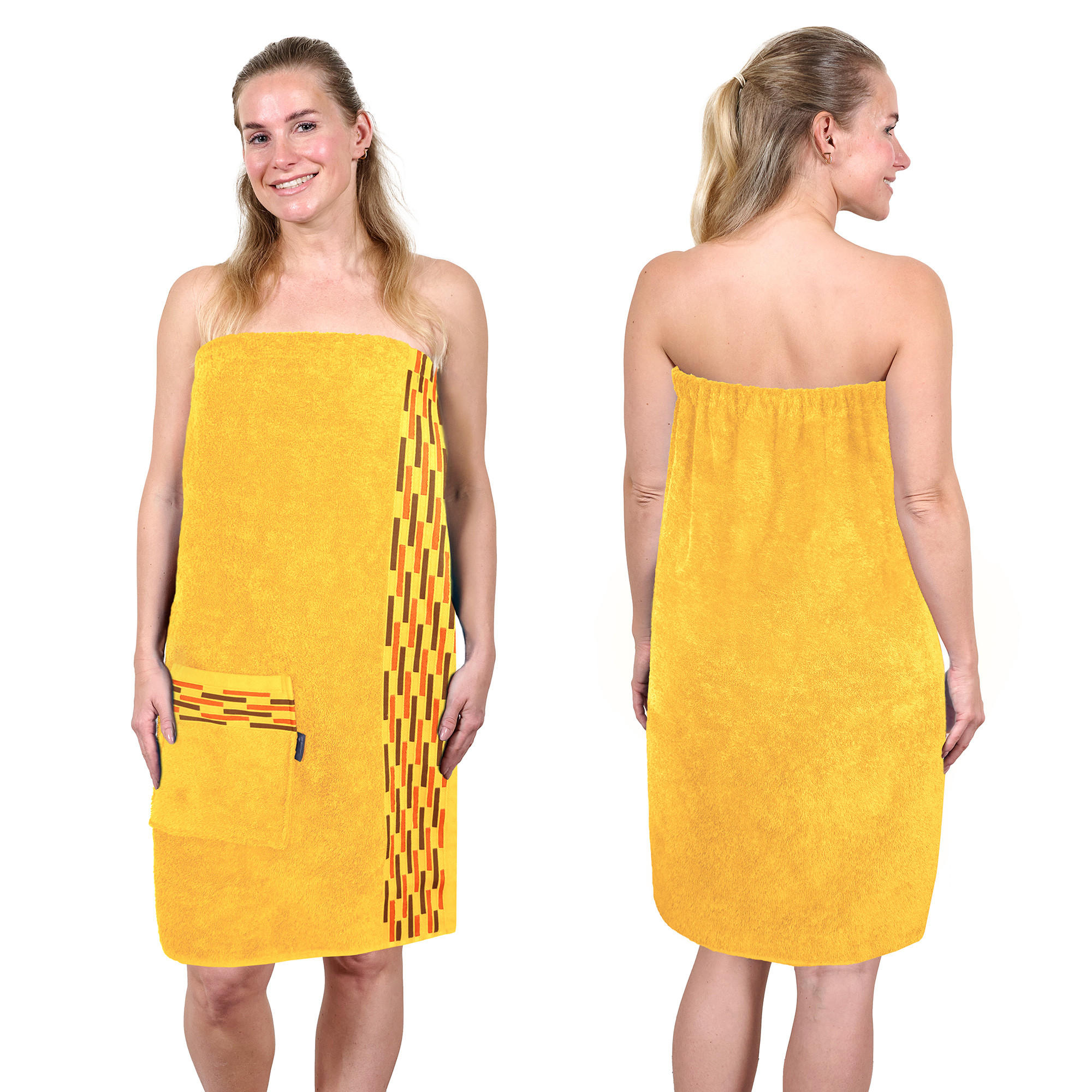 SAUNAKILT Dame Lugano Gelb - Gelb, Textil (150/75cm) - Lashuma