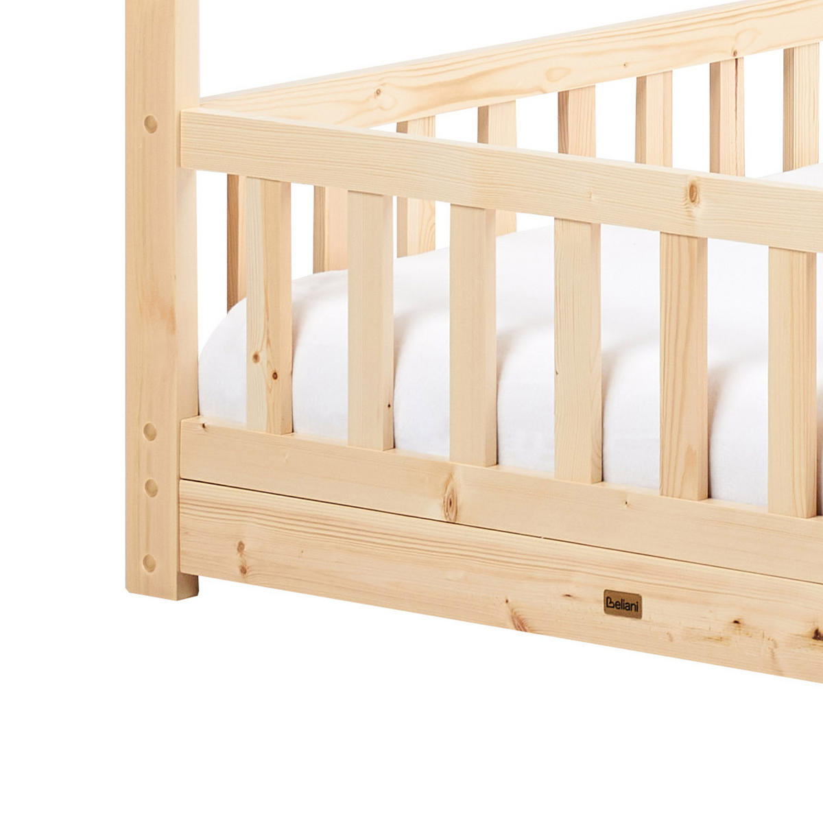 KINDERBETT 90x200 cm Heller Holzfarbton Cossaye - Hellbraun, Holz (90/200cm) - Beliani