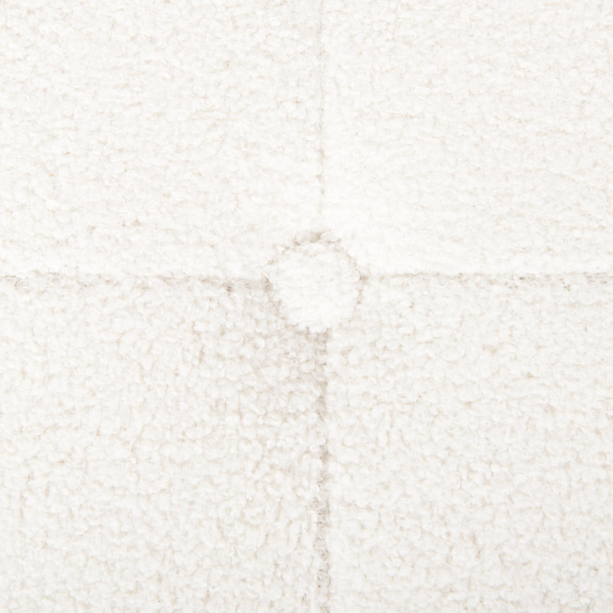 POUF Tampa 55/55/30 cm - Weiß, Textil (55/30/55cm) - Beliani