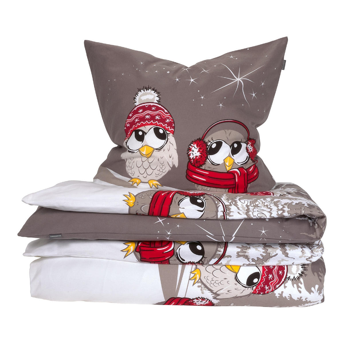 BETTWÄSCHESET Olsona - Feinbiber - 2-teilig - 135 x 200 cm - Grau - Grau, Textil (135/200cm) - SCHIESSER