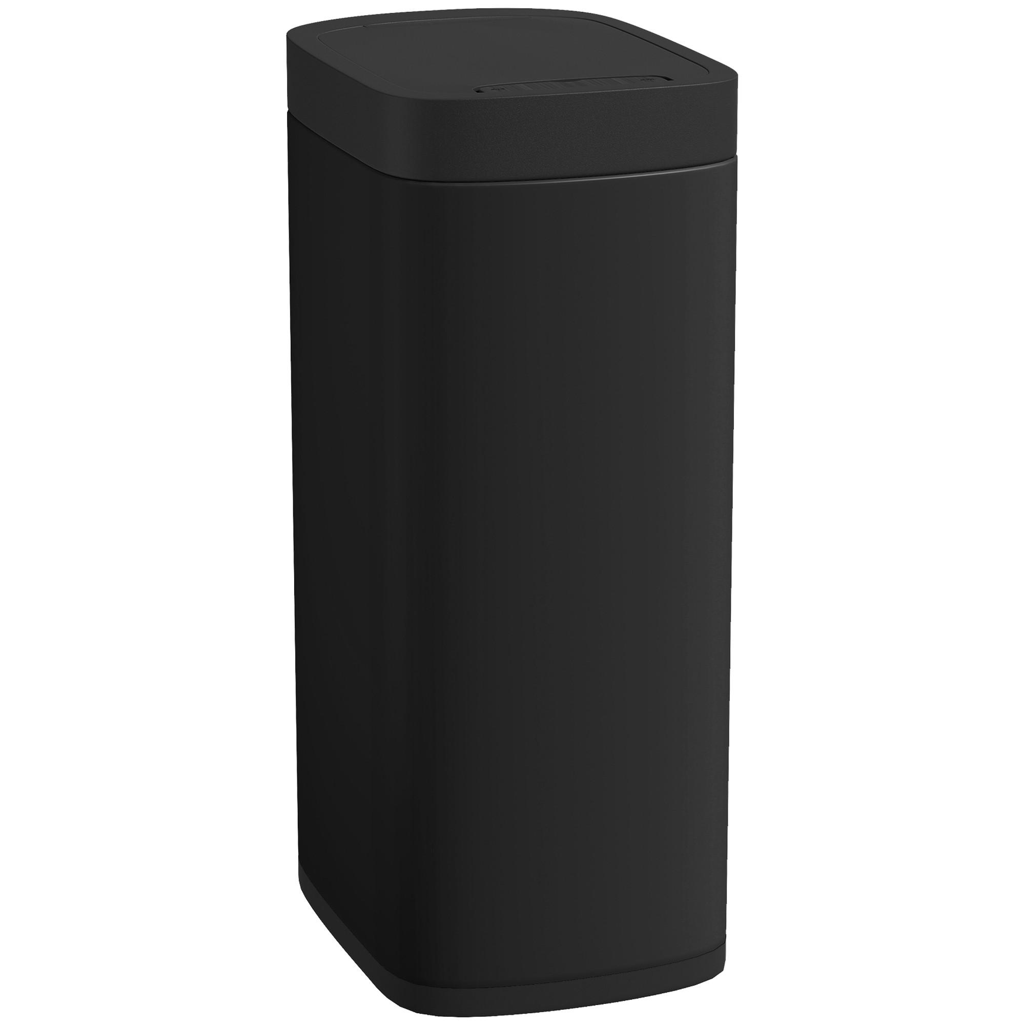 SENSOR-MÜLLEIMER Metall ABS Schwarz - Schwarz, Metall (26.5/68/35.5cm) - HOMCOM