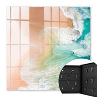 SCHLÜSSELBOX Schwarz 30x30 cm- Türöffnung nach rechts - Türkisstrand - Türkis, Metall (30/30/5cm) - TULUP