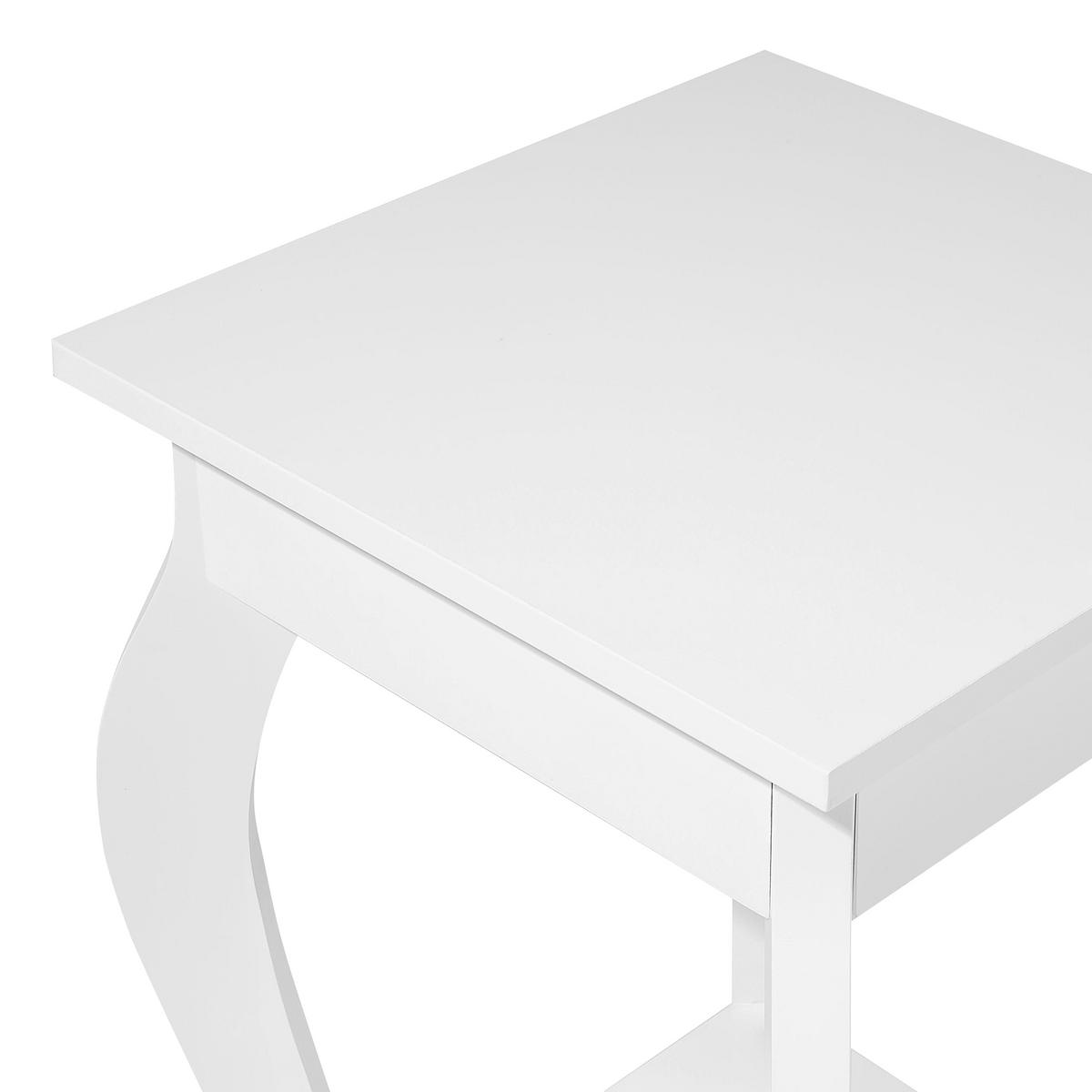 COUCHTISCH weiß quadratisch 38/38 cm Avon - Weiß, Holzwerkstoff (42/38/60cm) - Beliani
