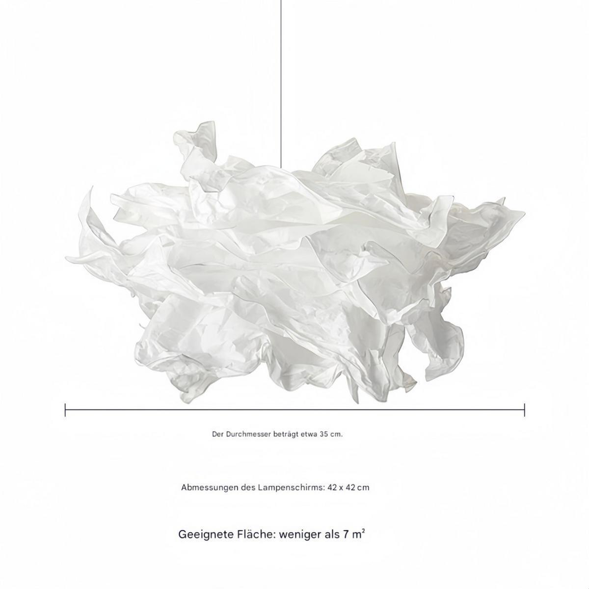 LAMPENSCHIRM Stoff Halbtransparent，42/42/35cm - Weiß, Karton (42/42/35cm) - Weltevree