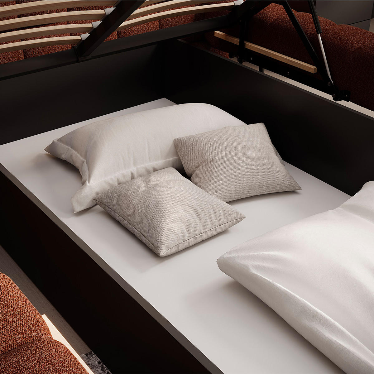 BOXBETT 180/200 Ezio Ziegel - Orange, Holz (180/200cm) - Petits-meubles