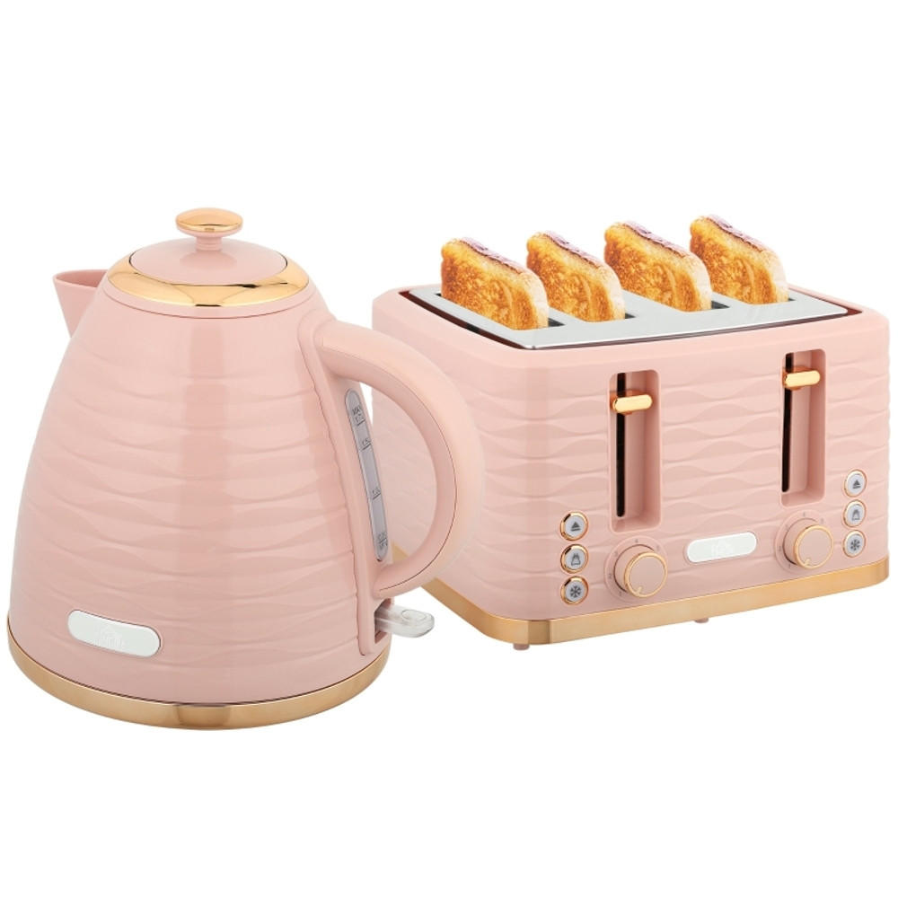 WASSERKOCHER-TOASTER SET 7 Bräunungsstufen Rosa - Pink, Kunststoff (19.5/23.2/24.1cm) - Rolipo