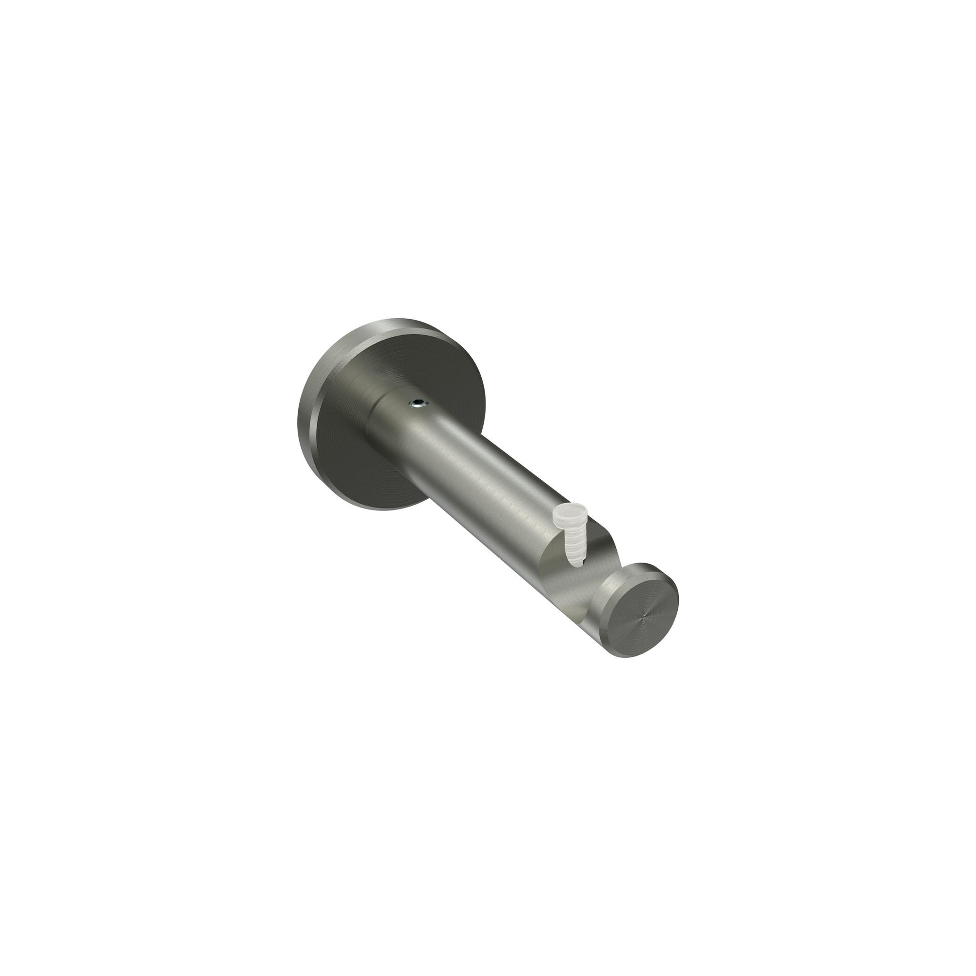 TRÄGER FÜR GARDINENSTANGEN 16 mm Ø, Medium 1-läufig, Edelstahl-Optik - Edelstahlfarben, Metall (9.3/4/4cm) - INTERDECO
