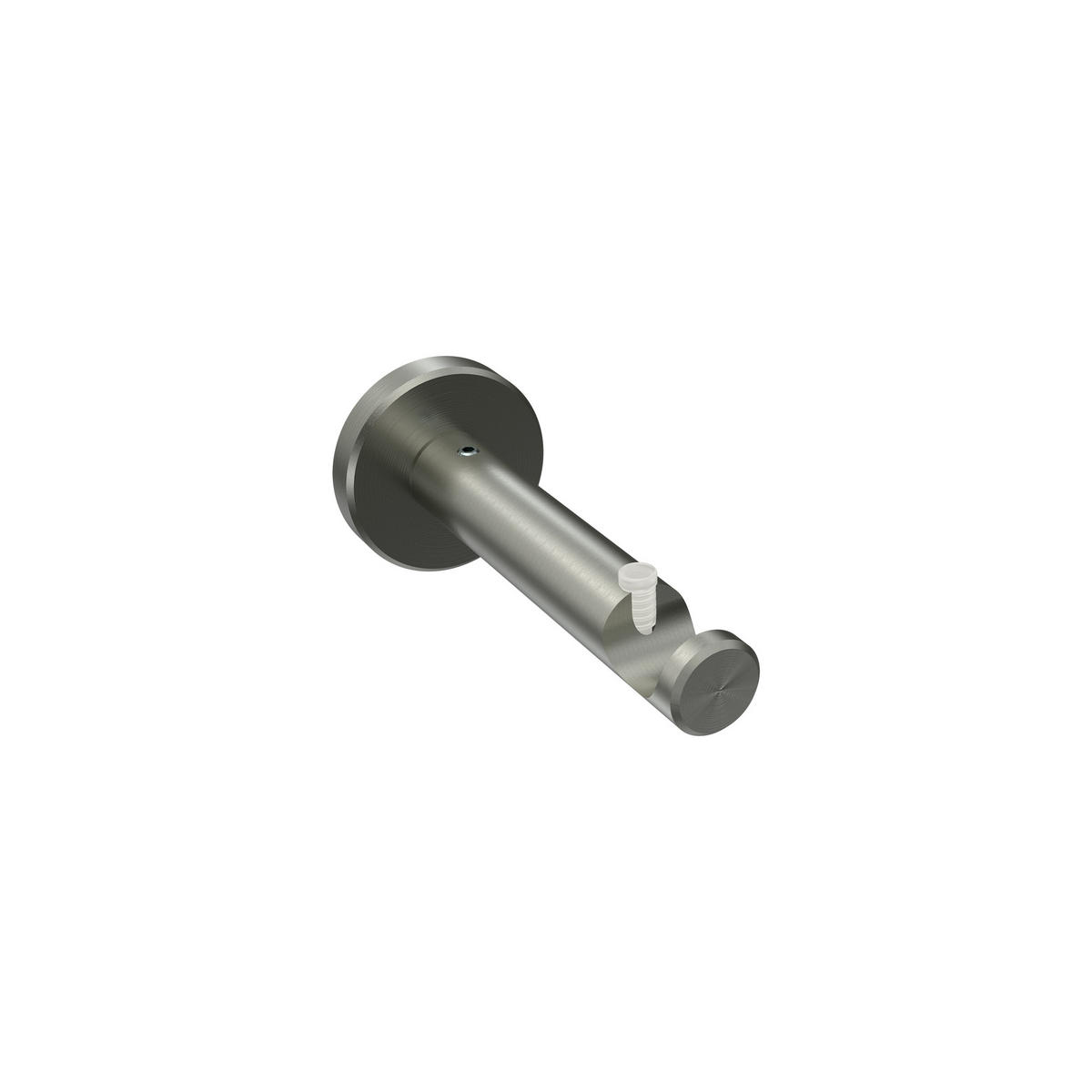 TRÄGER FÜR GARDINENSTANGEN 16 mm Ø, Medium 1-läufig, Edelstahl-Optik - Edelstahlfarben, Metall (9.3/4/4cm) - INTERDECO