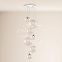 LED-GALERIELAMPE Galaxy Weiß/Klar - Weiß, Metall (150/150/500cm) - s.luce