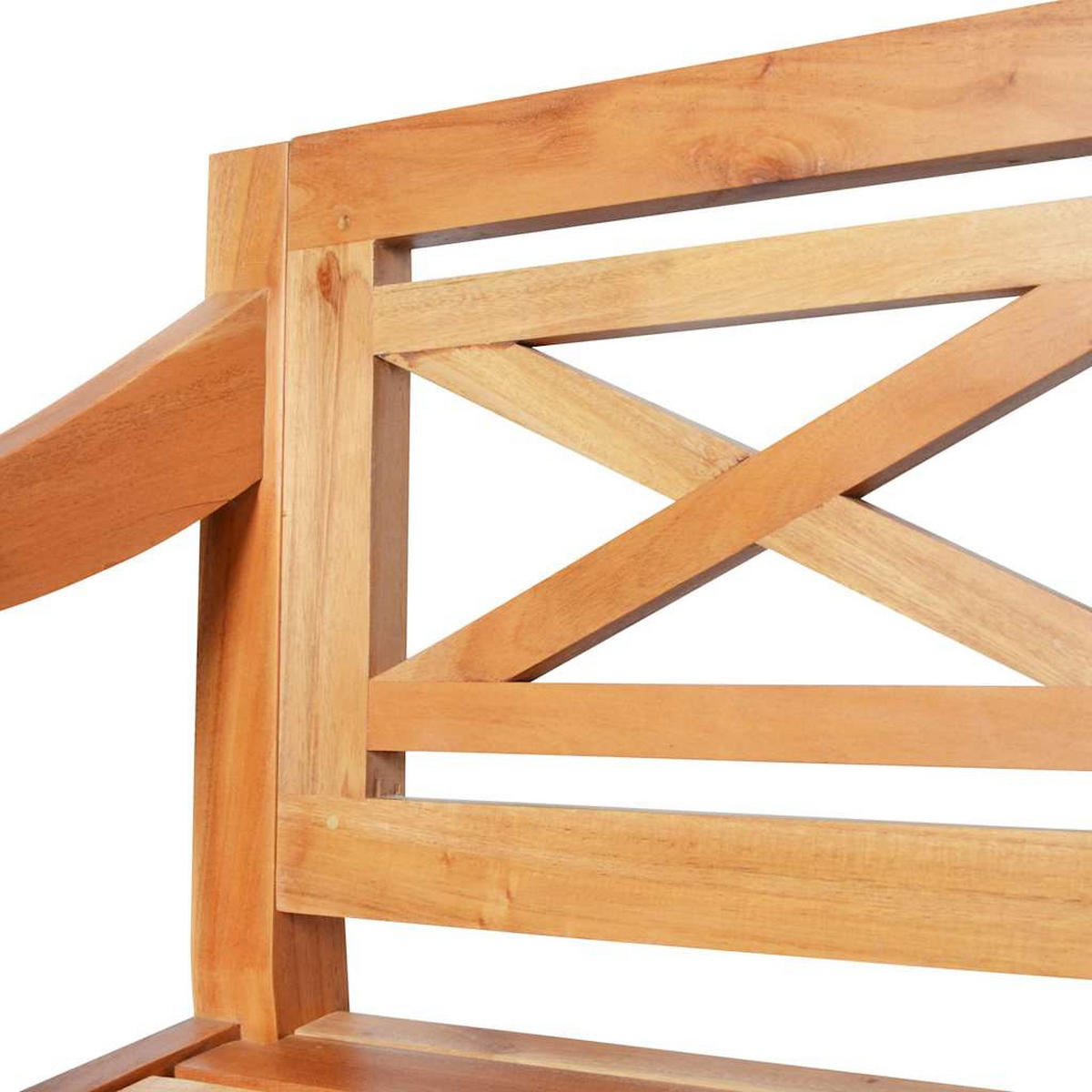BATAVIA-BANK Hellbraun 123 Cm Massivholz Mahagoni - Braun, Holz (50/81/123cm) - vidaXL
