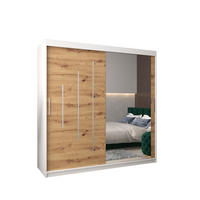 SCHWEBETÜRENSCHRANK 200/200/62 2-türig - Silberfarben/Eiche Artisan, Holz/Kunststoff (200/200/62cm) - Abiks Möbel