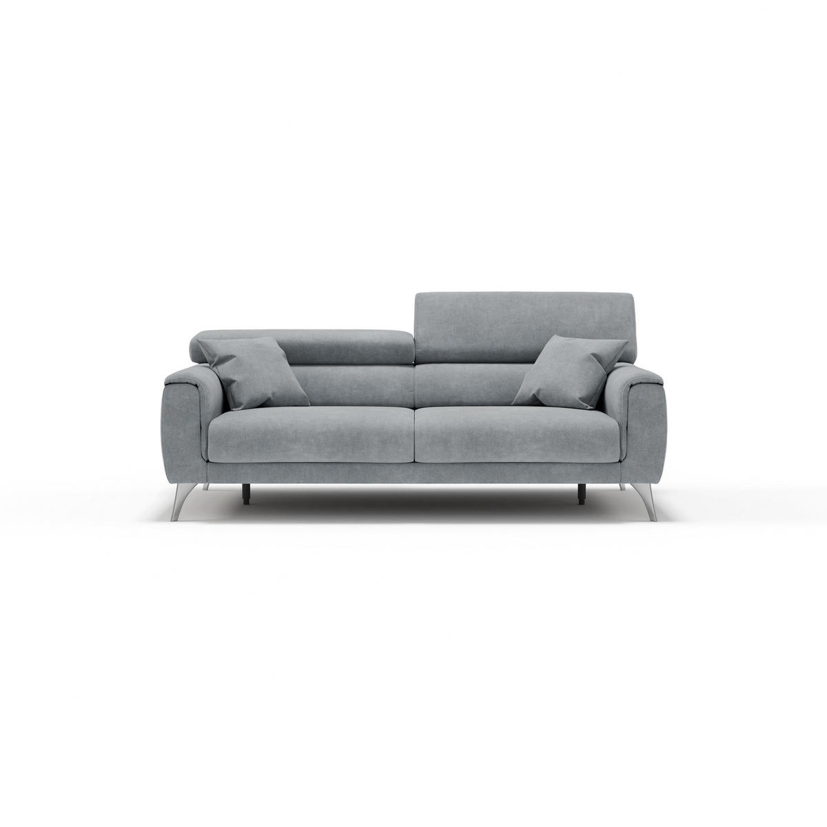 LINEARSOFA Caravaggio - Hellgrau, Textil (199/73/102cm) - Divani.store