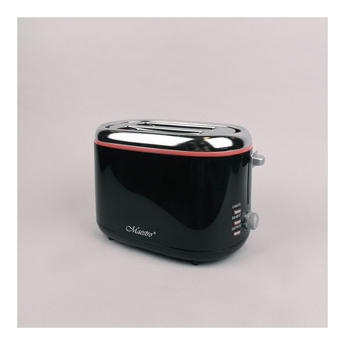 TOASTER Schwarz 27/15/18.5 cm MR705 - Schwarz, Kunststoff (15/18.5/27cm) - Maestro 