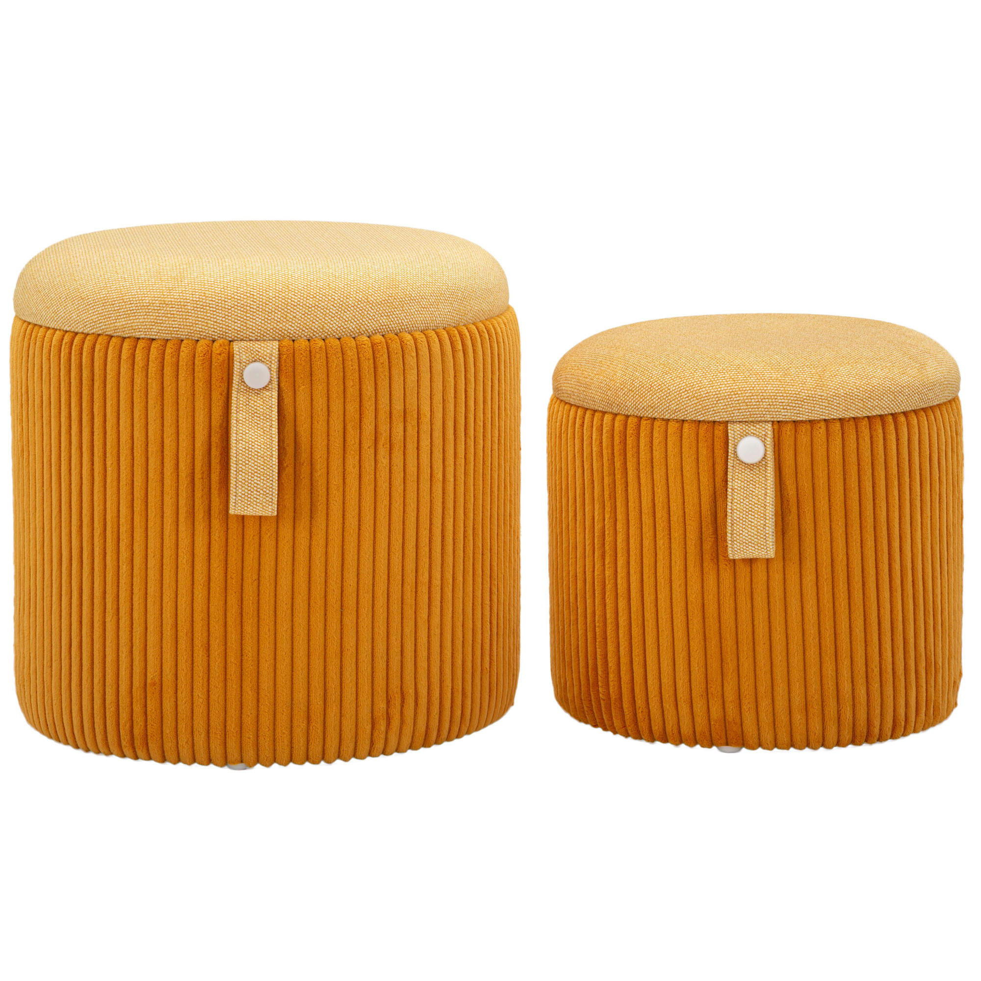 POUF mit Stauraum Bolzano - Orange, Textil (38/38/38cm) - Mauro Ferretti