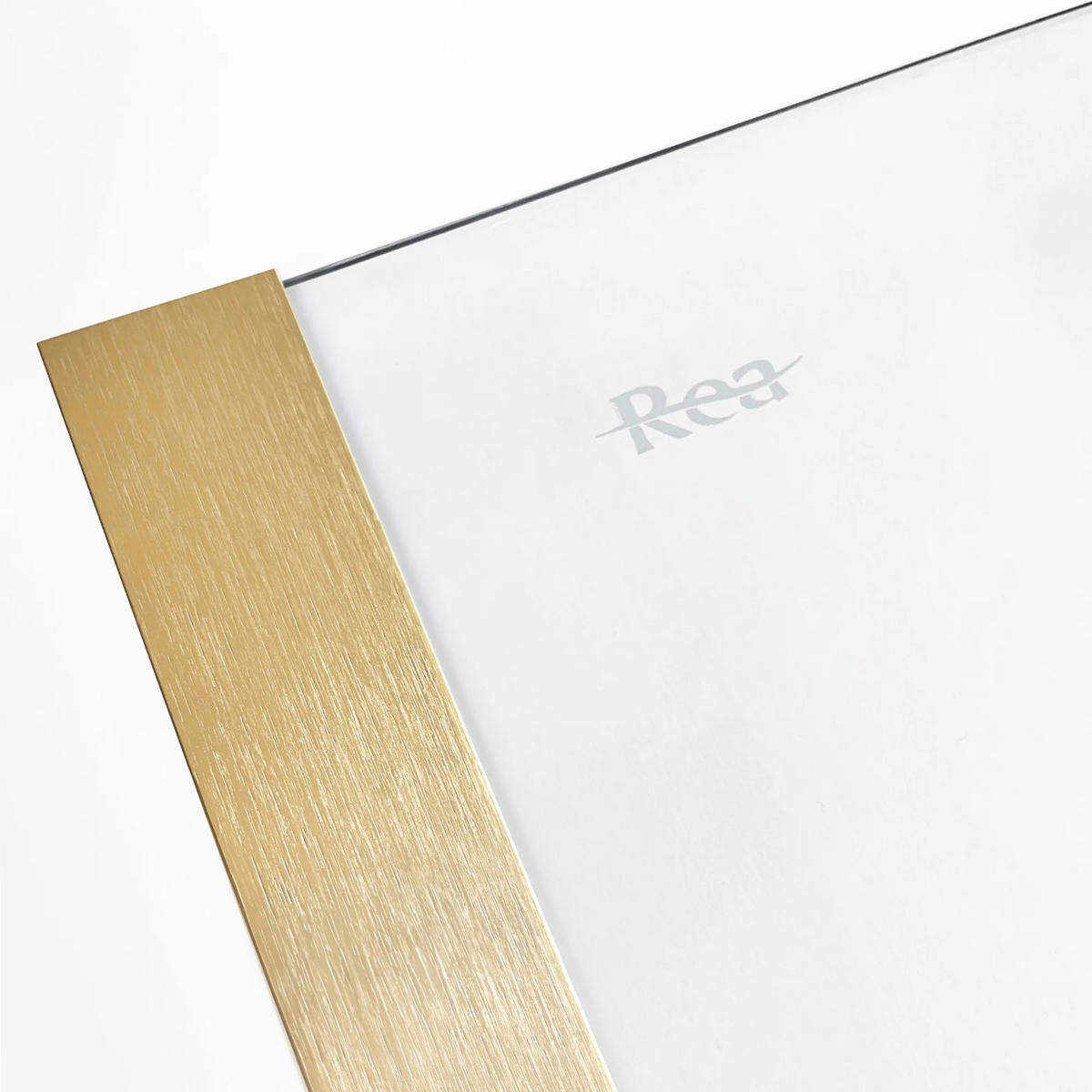 DUSCHKABINE Rea Montana Gold Brush 120x80 - Goldfarben, Glas (120/80/200.5cm) - REA