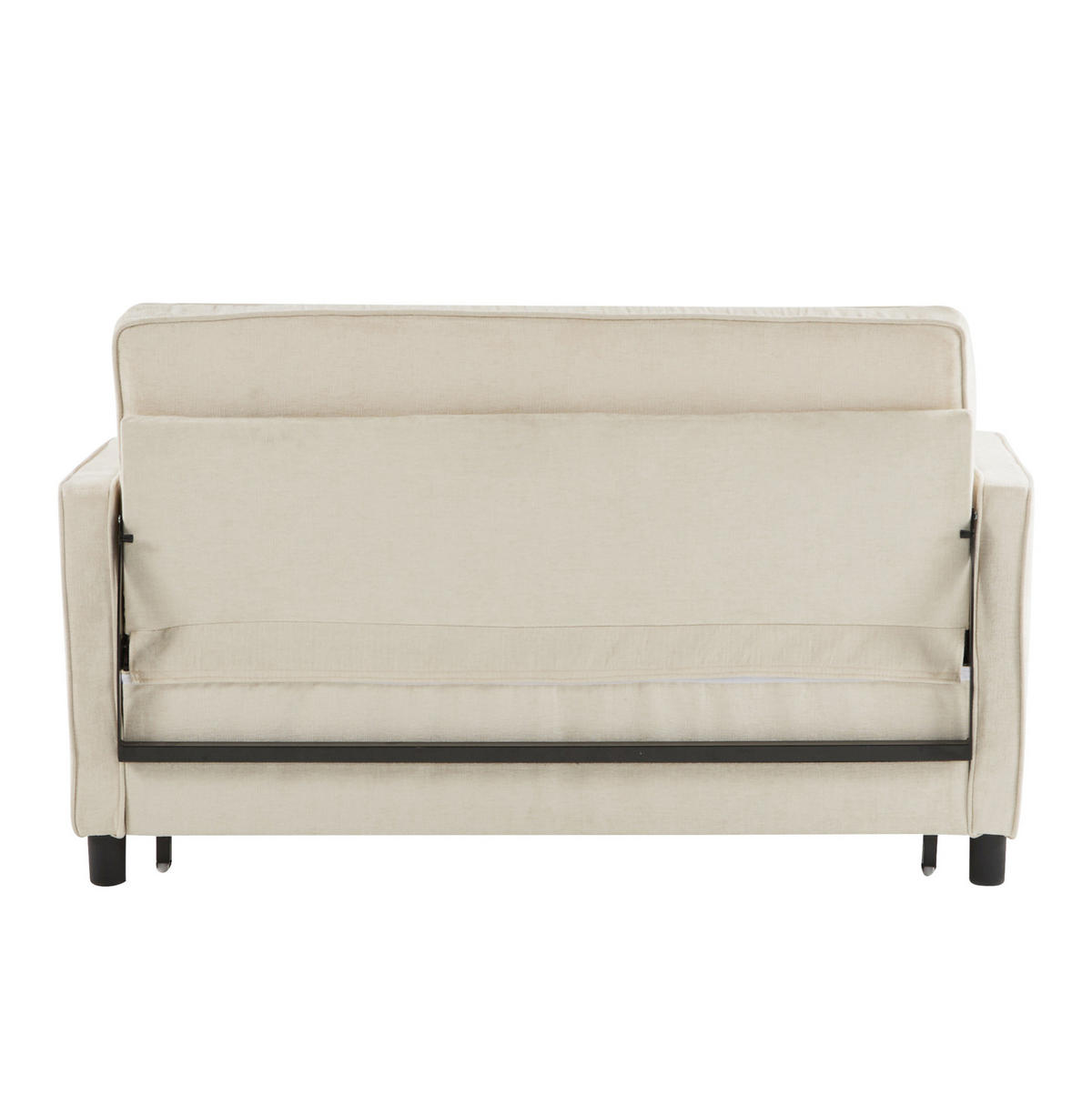 SCHLAFSOFA Chenille mit Ausziehfunktion und 2 Kissen Beige 142/79/85 cm - Beige, Textil (79/85/142cm) - Redom