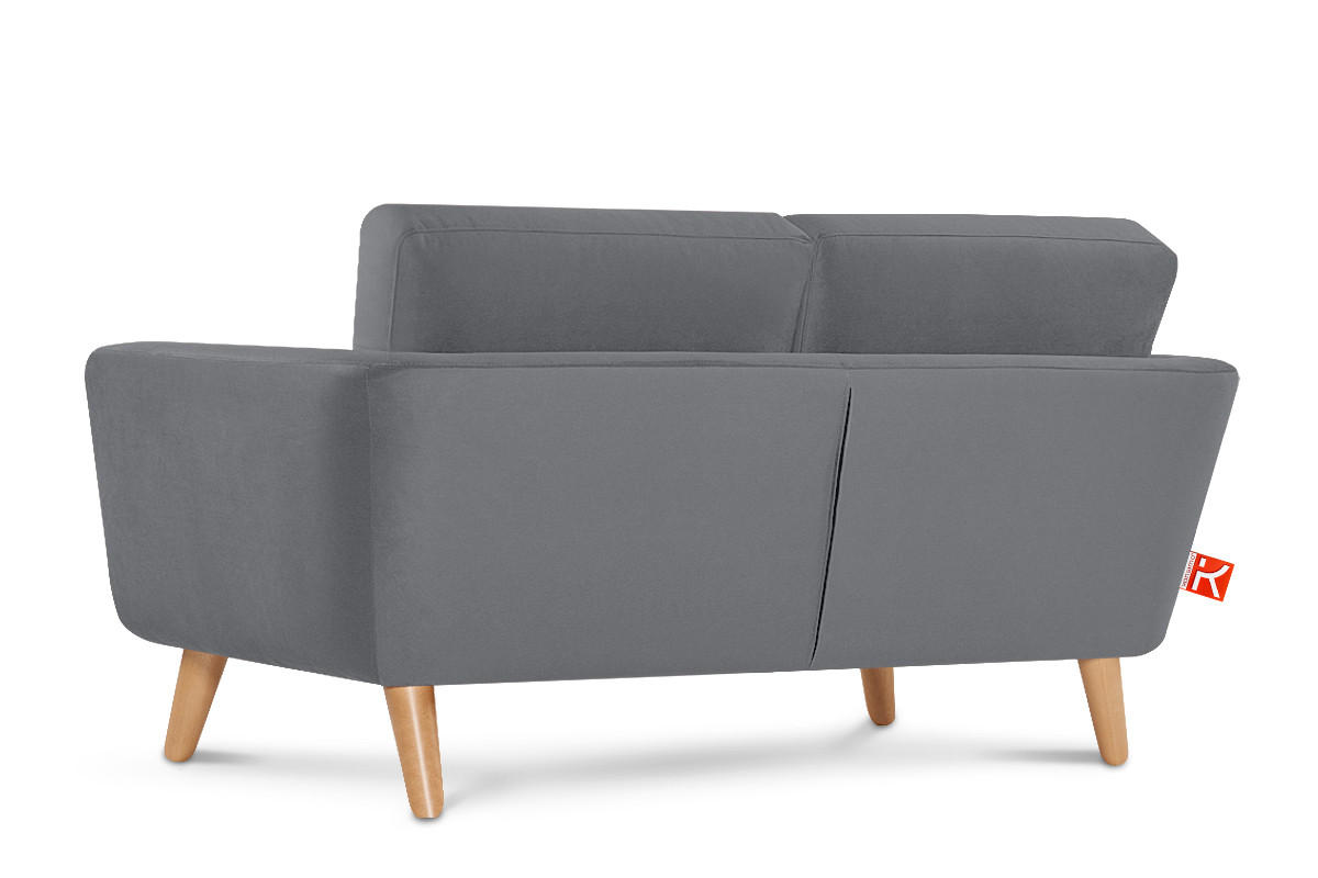 2-SITZER-SOFA TAGIO mit Armlehnen, grau - Braun/Grau, Buchenholz/Textil (153/80/84cm) - KONSIMO®