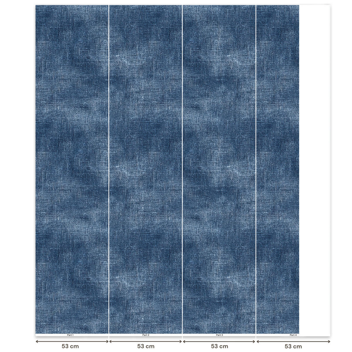TAPETE - Leinen - Textur - Muster - Denim - Rustikal - 200x240 cm - Blau, Papier (200/240cm) - OnlyWow