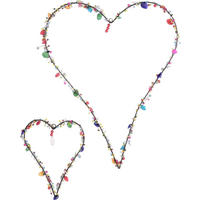ZIERHÄNGER Herzen 2er-Set - Multicolor, Metall (29/44/1cm) - FURNARO