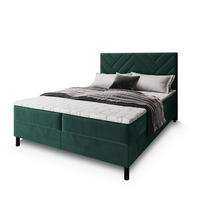 BOXBETT ROKIS 160x200 cm mit Matratze und Topper - Grün - Grün, Holz (160/200cm) - MASSENO