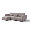 ECKSOFA SORENO 4-Sitzer, dunkelbeige - Beige/Schwarz, Holz/Textil (293/171cm) - Courtois Laville