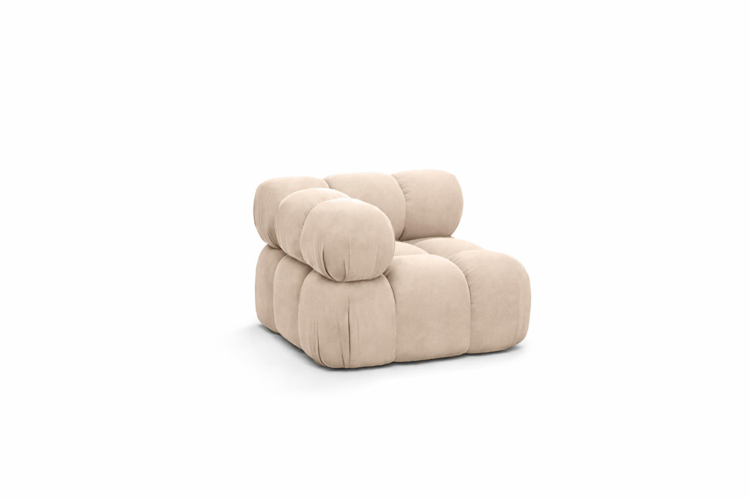 ECKMODUL, Für Modulares System, Stoff Salvador, Beige, Selia - Beige, Holz (95/70/95cm) - Kaiser Möbel