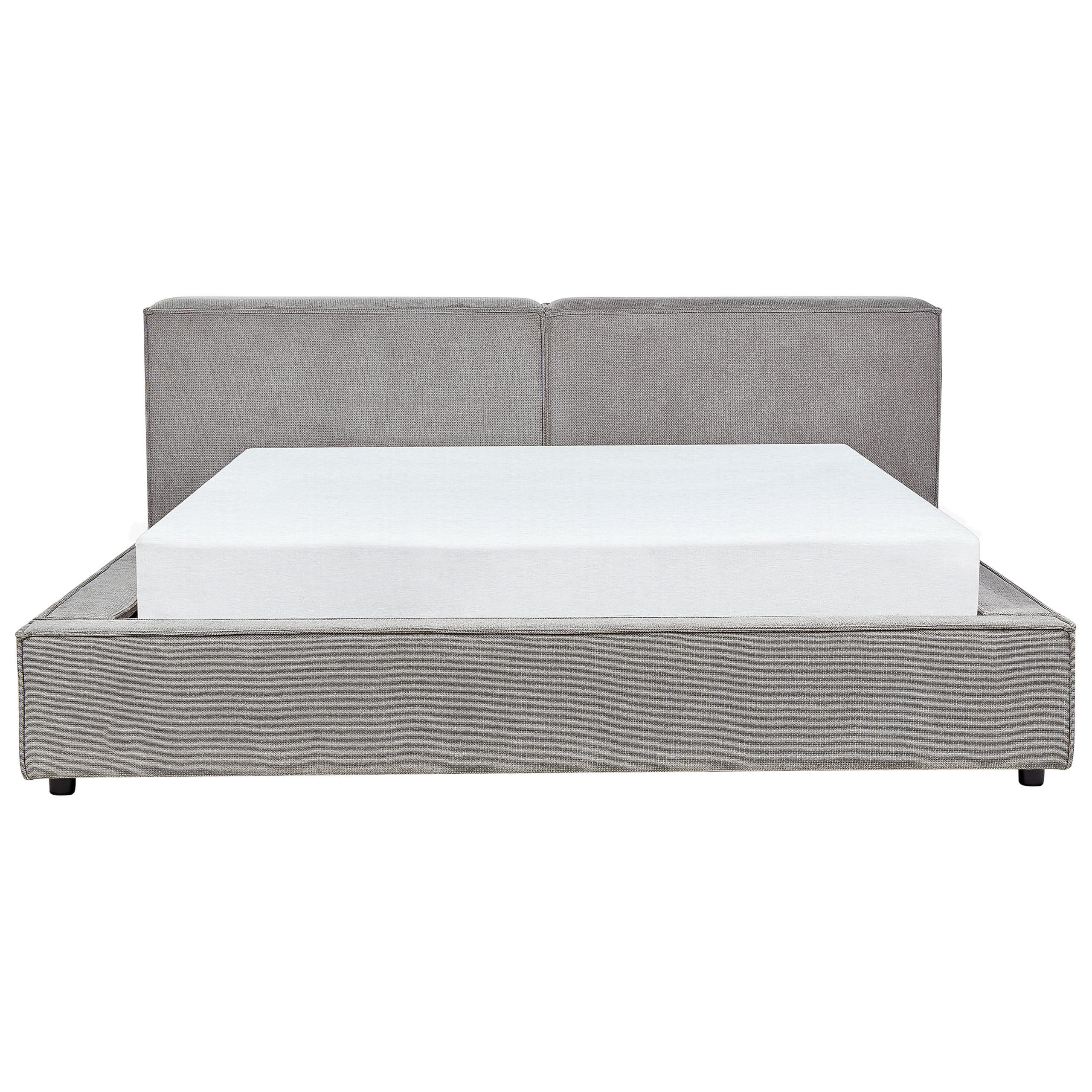 POLSTERBETT 180/200cm Grau Linards - Grau, Textil (180/200cm) - Beliani