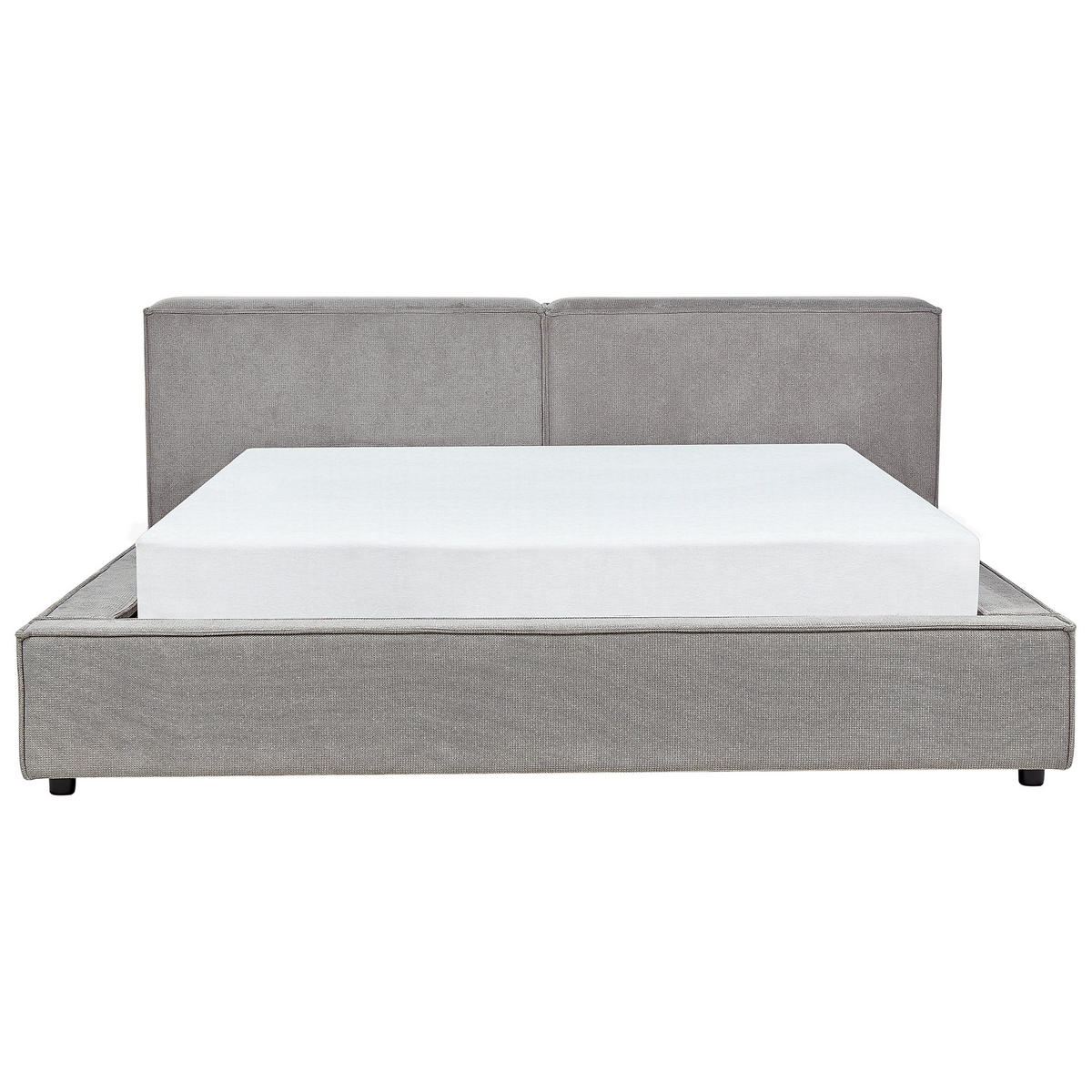 POLSTERBETT 180/200cm Grau Linards - Grau, Textil (180/200cm) - Beliani