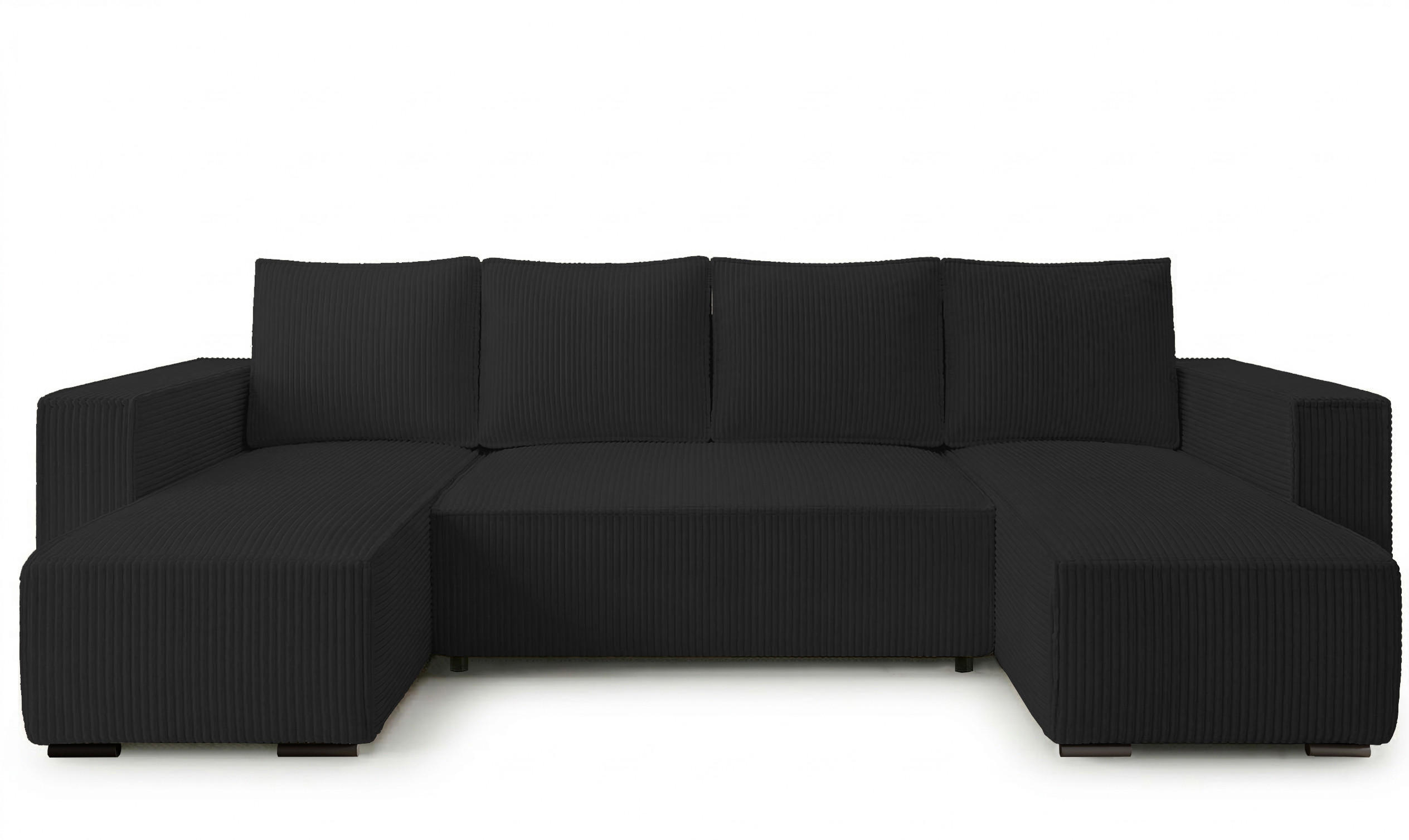 Storez24 Wohnlandschaft Schwarz 305x85x140 cm