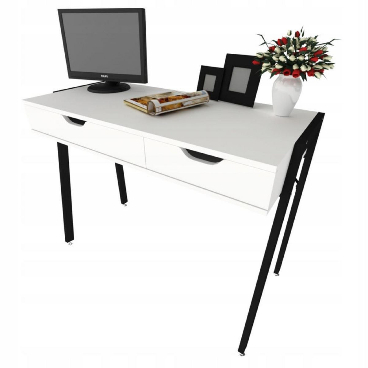 SCHREIBTISCH, weiß 80/40/90 cm - Weiß, Holzwerkstoff (80/40/90cm) - Rebiko