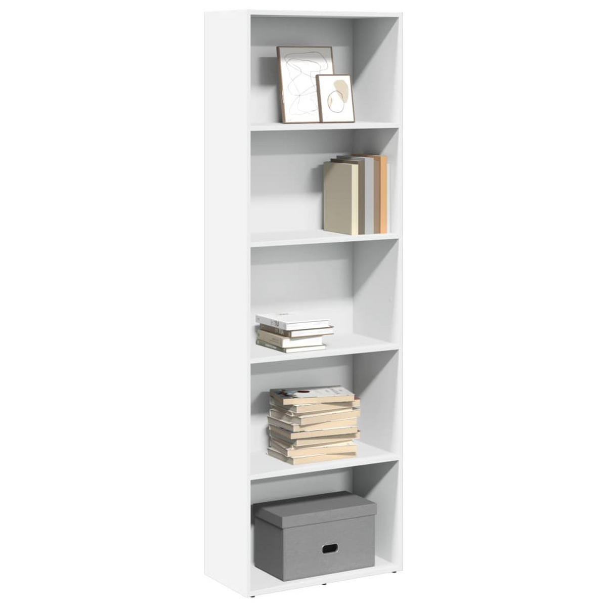 BÜCHERREGAL Weiss 60/30/189 Cm Holzwerkstoff - Weiß, Holzwerkstoff (30/189/60cm) - vidaXL