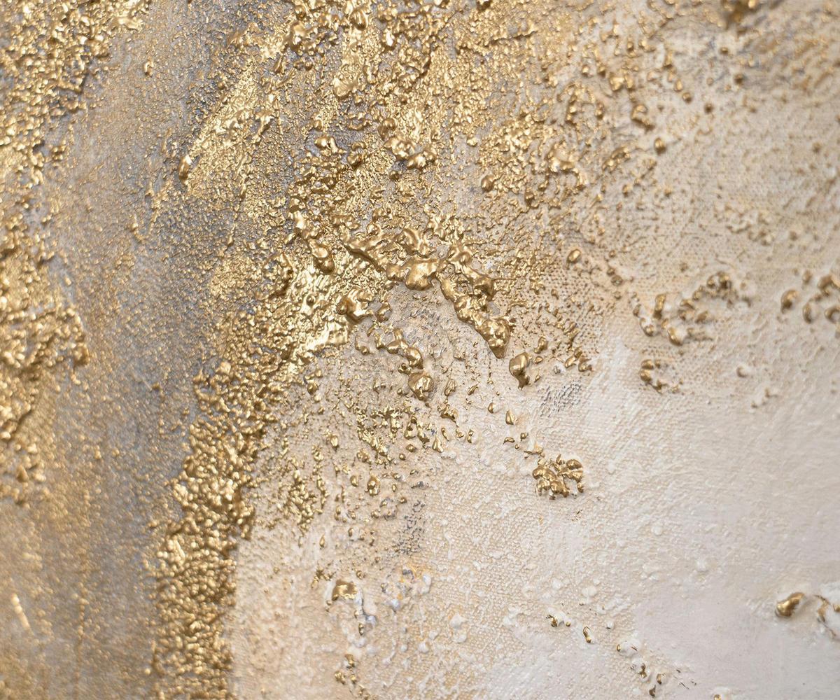GEMÄLDE Goldene Aura Schattenfugenrahmen Eichefarben 60x40 cm - Eichefarben, Holz (60/40cm) - YS-art gallery