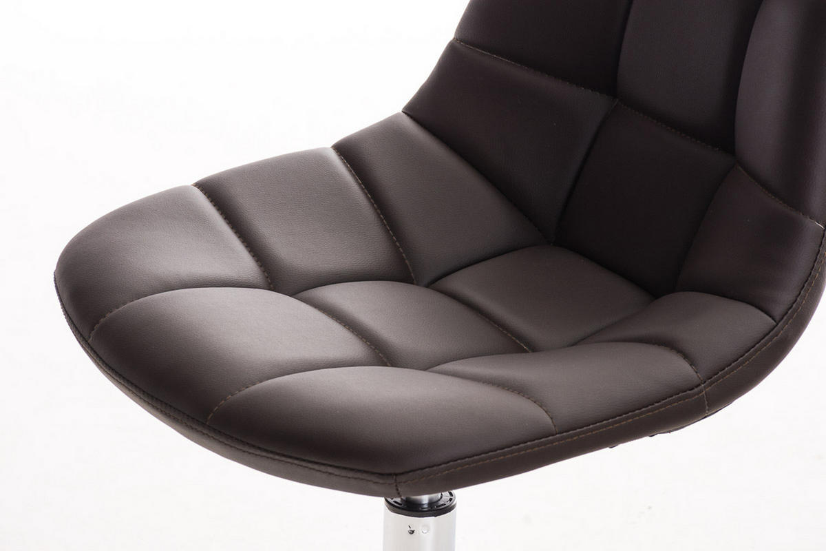 BÜROSTUHL Emily, Kunstleder Braun - Braun, Textil/Metall (55/91/55cm) - TPFLiving